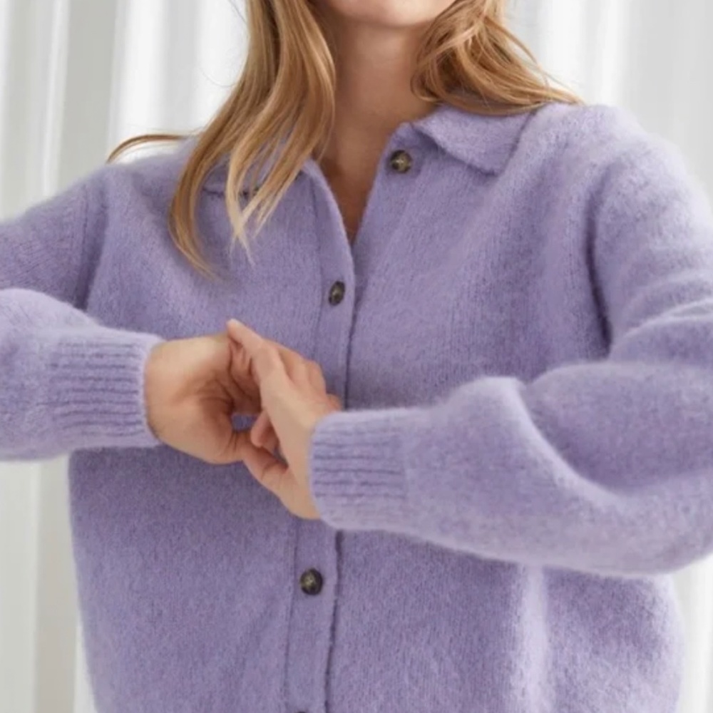 & other stories purple sweater